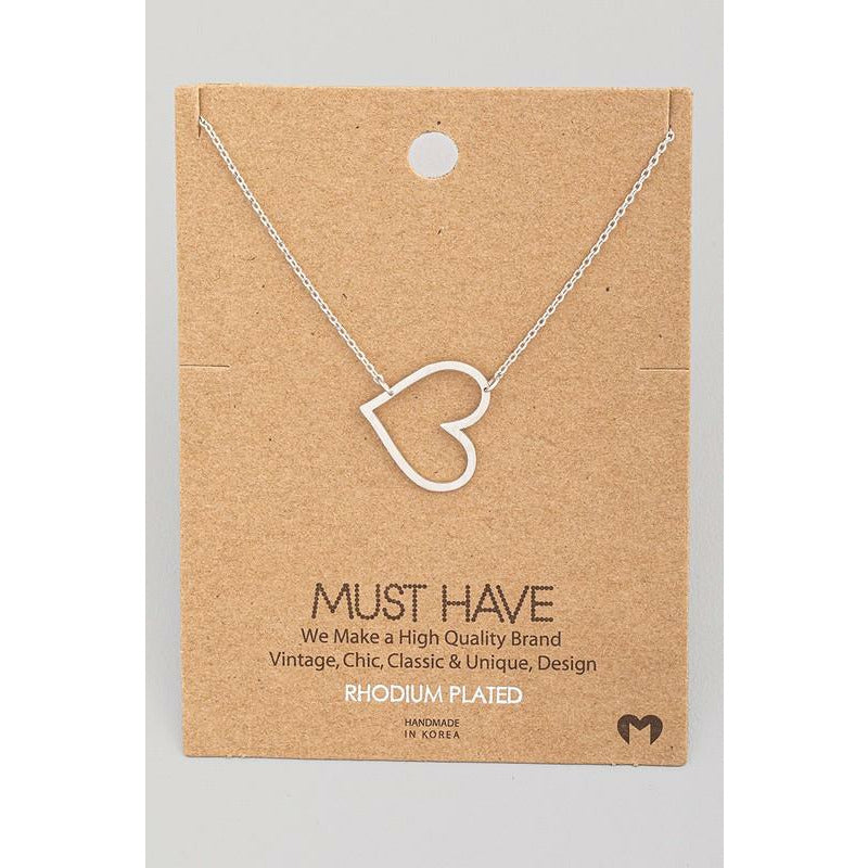 Sideways Heart Must Have Necklace