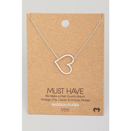 Sideways Heart Must Have Necklace