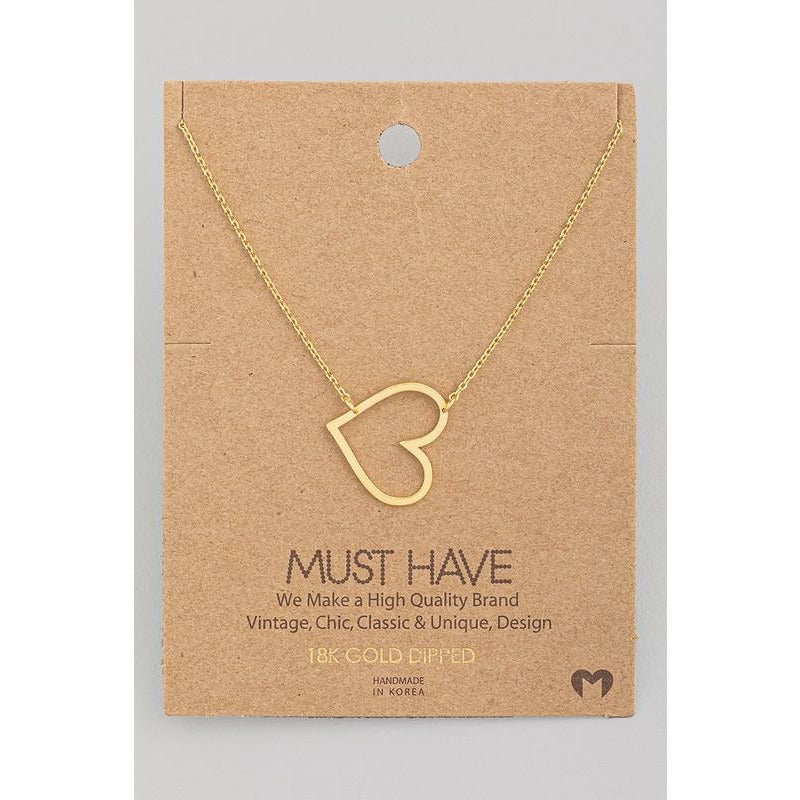Sideways Heart Must Have Necklace