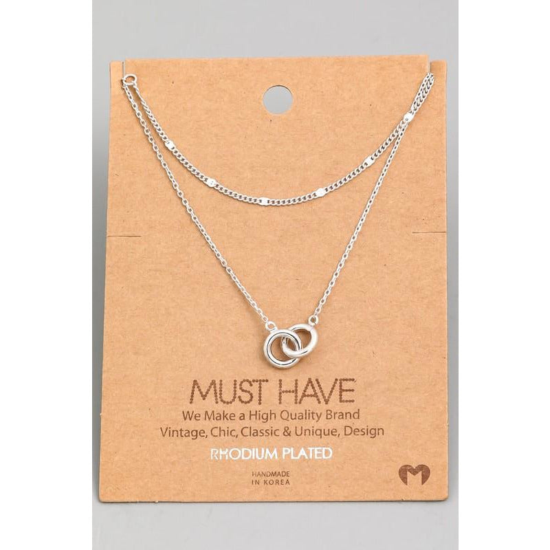 Must Have Layered Link Charm Necklace