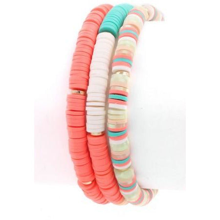 Rubber Disk Bracelet Set