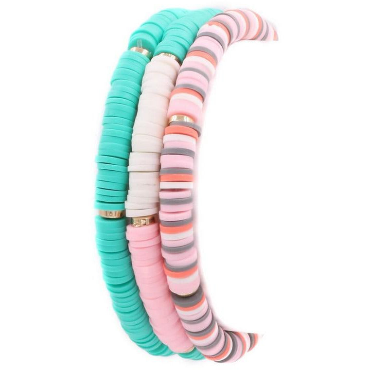 Rubber Disk Bracelet Set