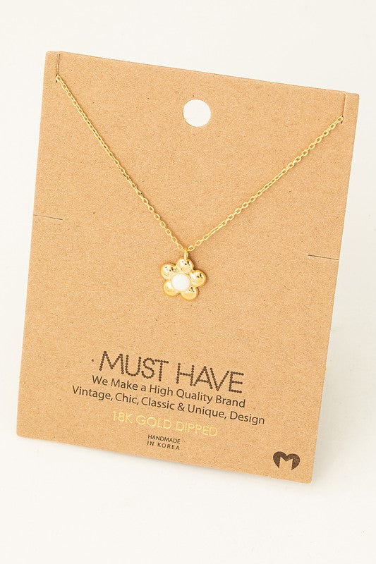 Mini Flower Opal Center Must Have Necklace