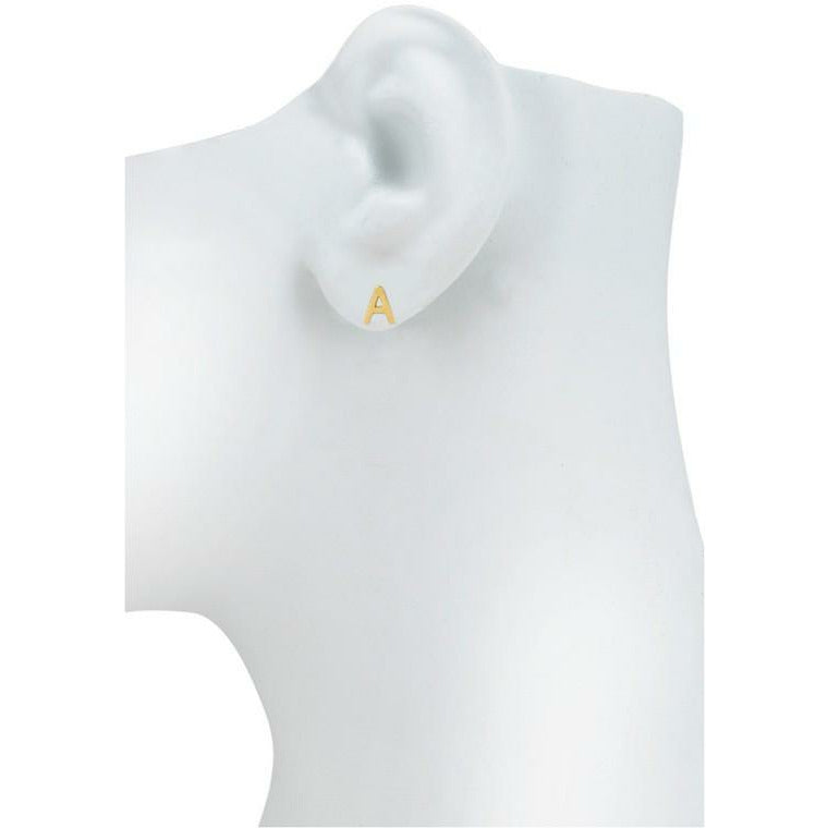 Gold Initial Stud Earring