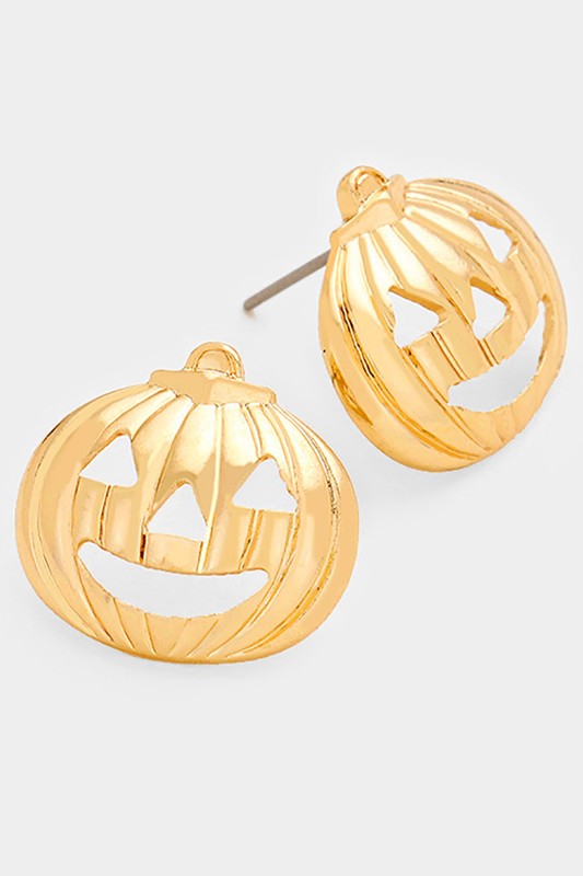 Metal Cut Out Pumpkin Studs