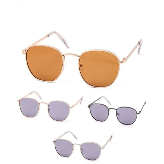 Round Metal Rim Sunglasses