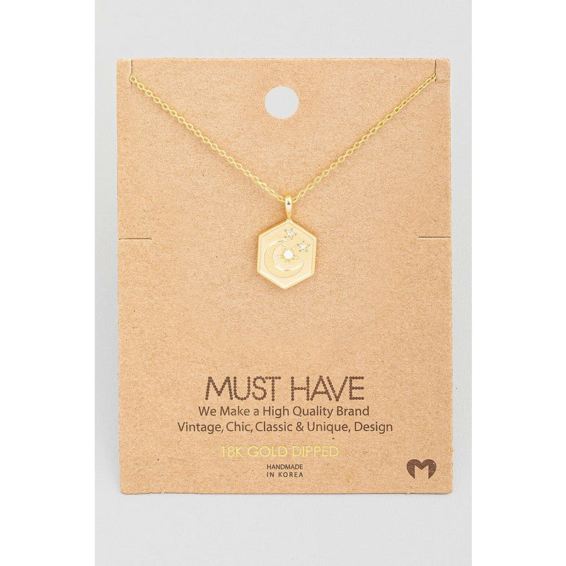Hexagon Moon Must Have Necklace