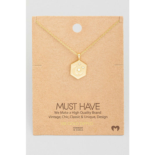 Hexagon Moon Must Have Necklace