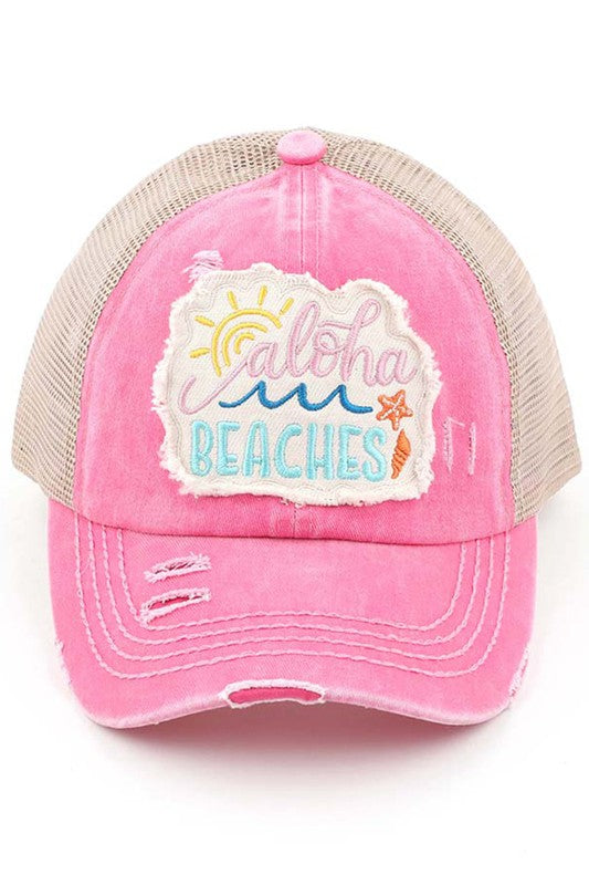 Aloha Beaches Patch Pony Hat