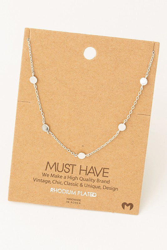 Dainty Stationary Circle Must Have Necklace