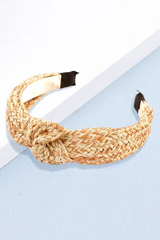 Boho Raffia Knot Headband
