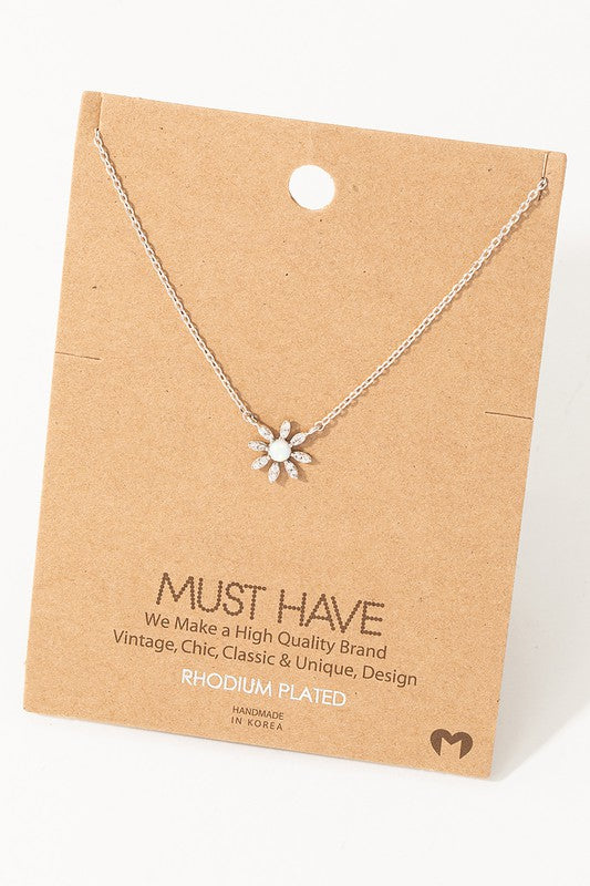 Opal Center Flower Must Have Necklace