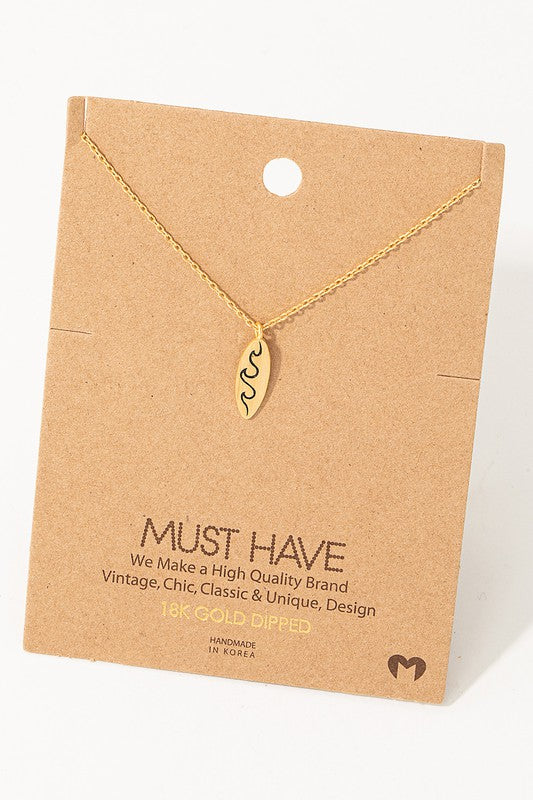 Surfboard Waves Must Have Necklace