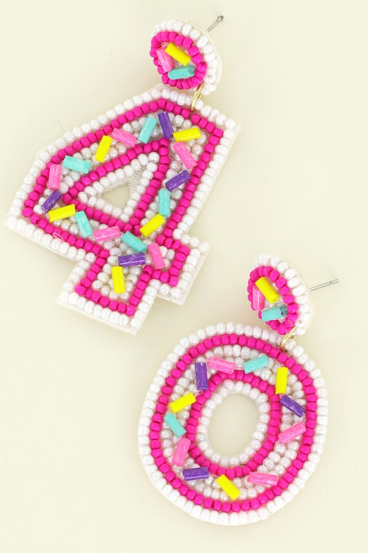 Sprinkles Beaded Birthday Age Earring