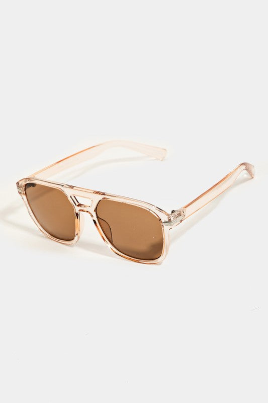 Acetate Frame Block Sunglasses