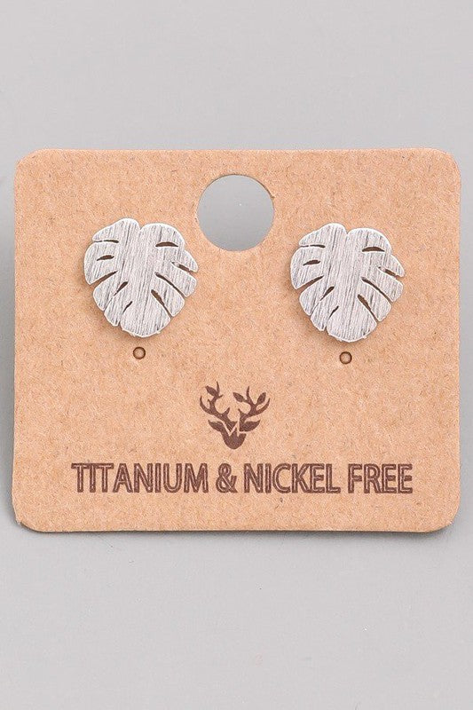 Mini Monstera Leaf Must Have Earring
