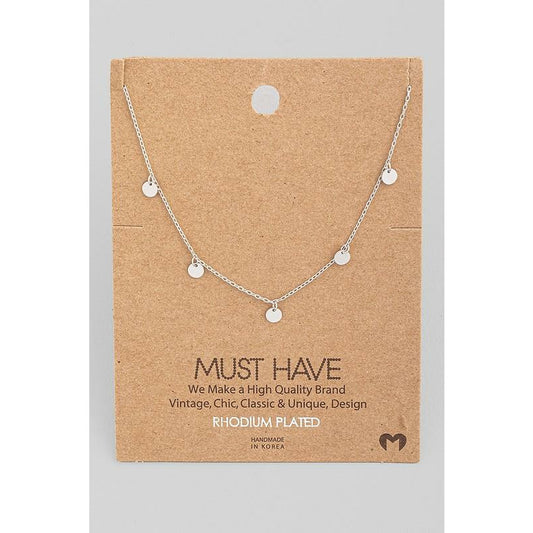 Dainty Disk Charm Must Have Necklace