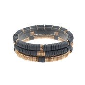 Rubber Disk Set of 3 Bracelets