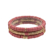 Rubber Disk Set of 3 Bracelets