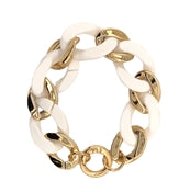Coated Gold Link Chain Bracelet