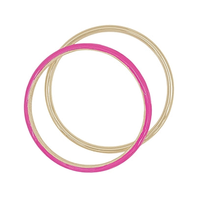 Gold & Color Coated Bangle Bracelet Set