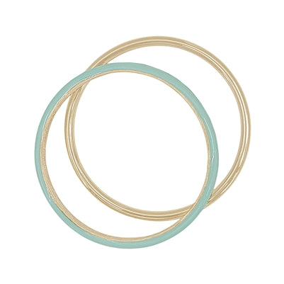Gold & Color Coated Bangle Bracelet Set