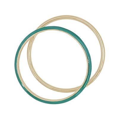 Gold & Color Coated Bangle Bracelet Set