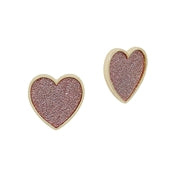 Metallic Heart Stud Earring