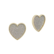 Metallic Heart Stud Earring
