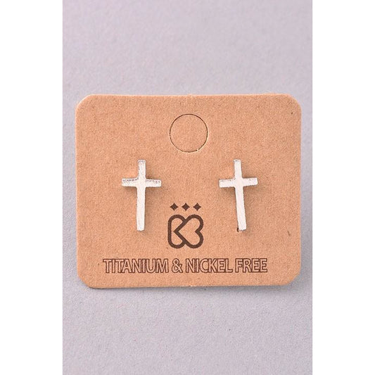Tiny Cross Must Have Stud Earring