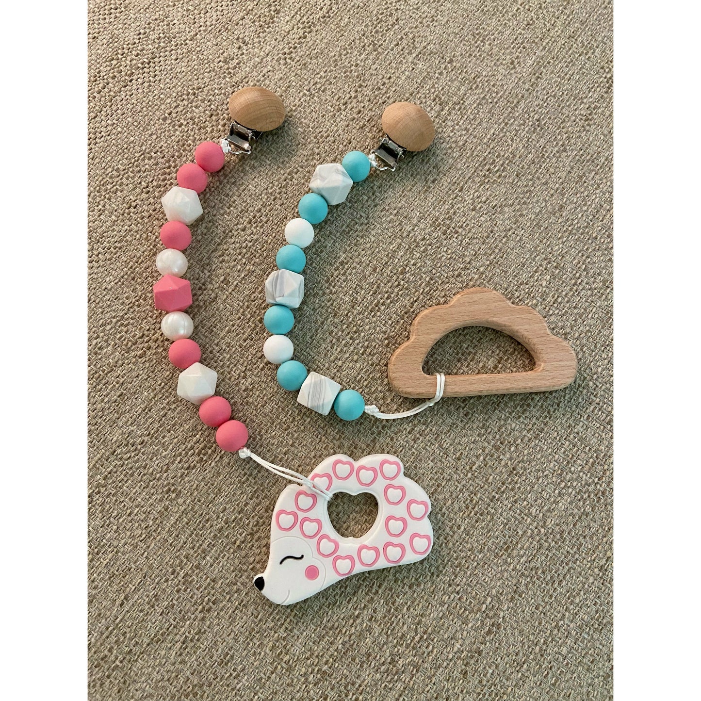 Pacifier Clip with Teething Toy