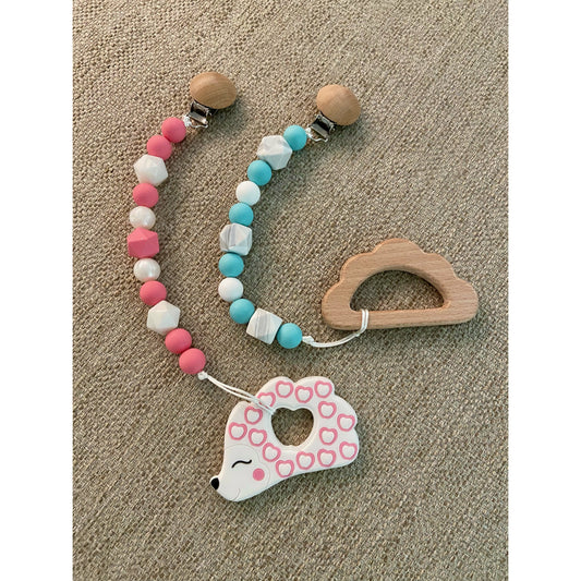 Pacifier Clip with Teething Toy