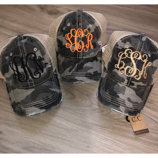 Camouflage Monogrammed Trucker Hat