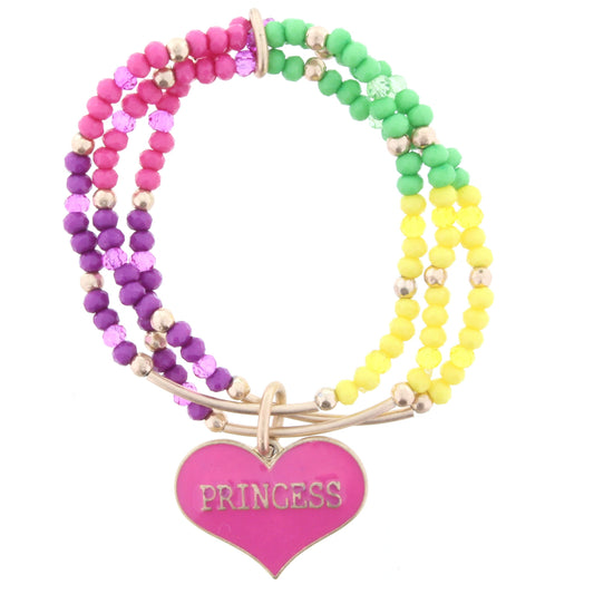 Girls Beaded Stretch Bracelet