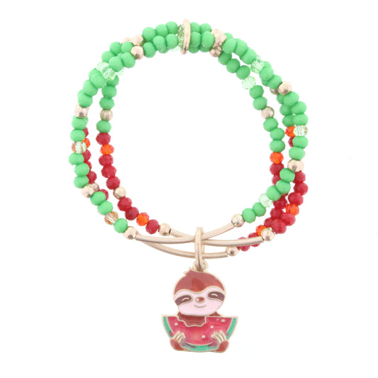 Girls Beaded Stretch Bracelet