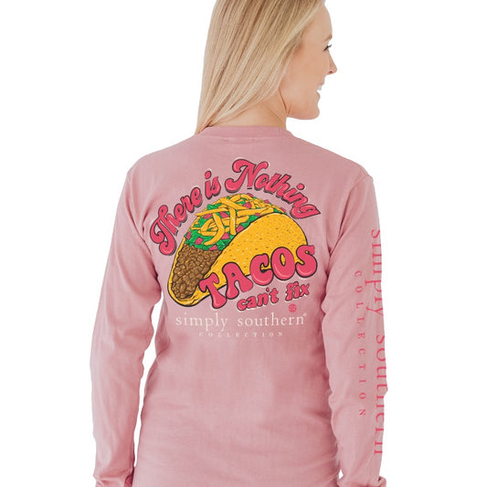 Simply Southern Long Sleeve Taco Tee-Crepe