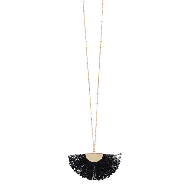 Game Day Fan Tassel Necklace