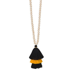 Fanfare Game Day Stacked Tassel Necklace