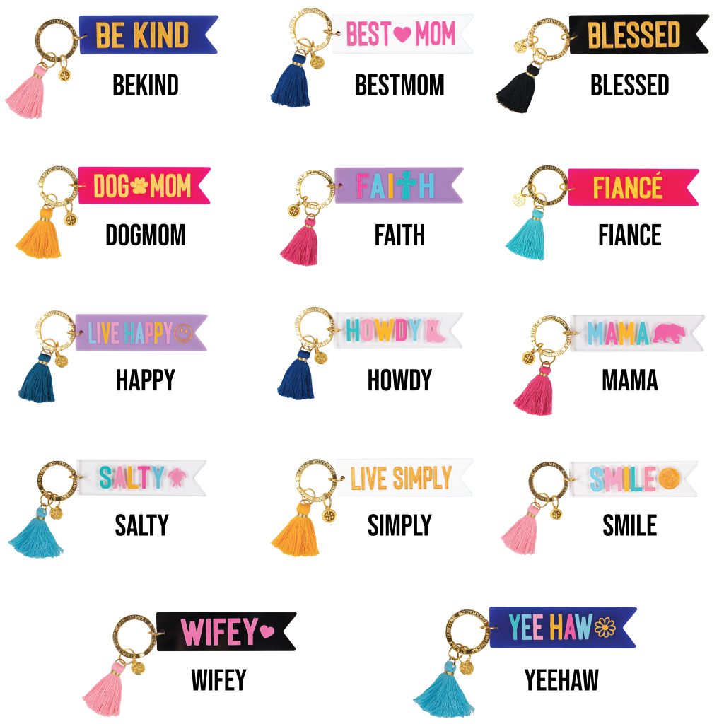 Simply Southern Acrylic Tassel Key Chain