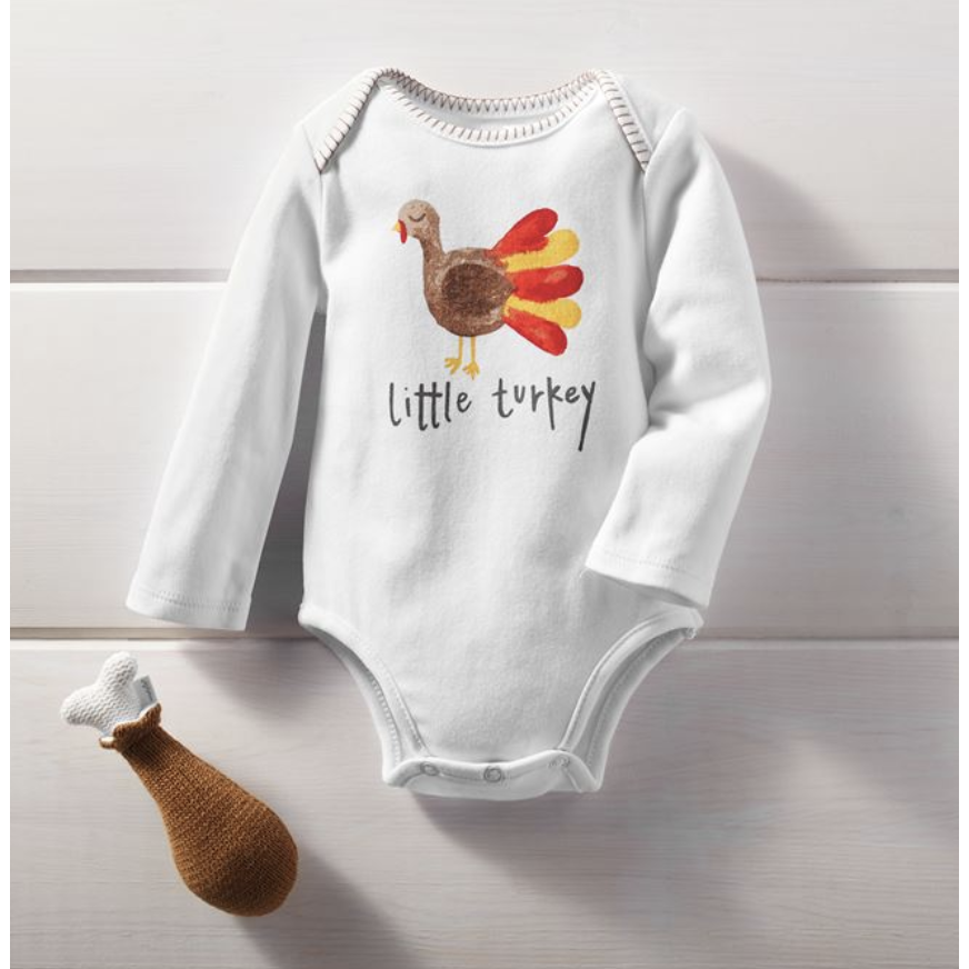 Turkey Knit Rattle & Crawler Set