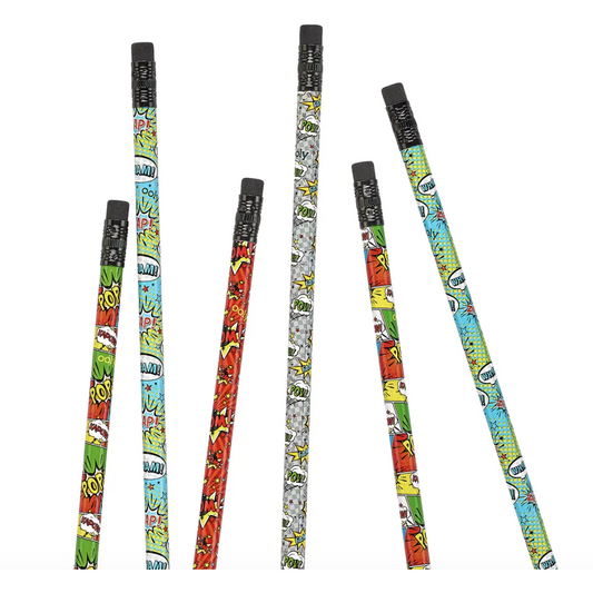 Comic Attack Graphite Pencils - set of 12 by Ooly