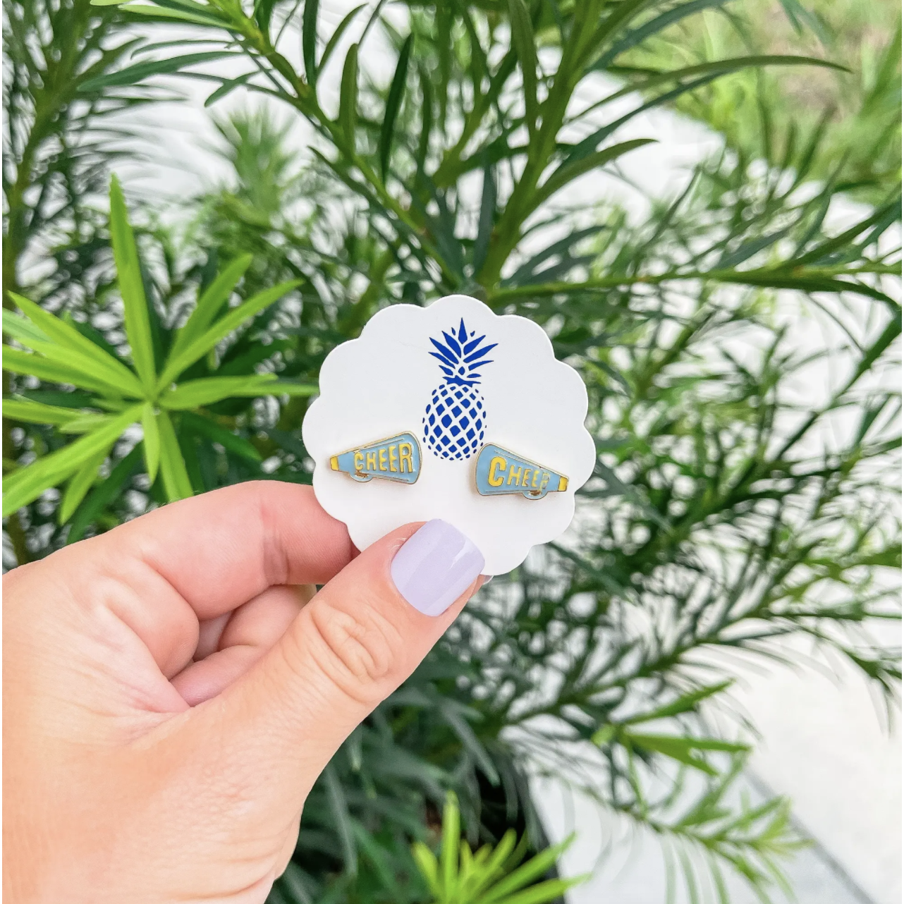Cheer Enamel Stud Earrings