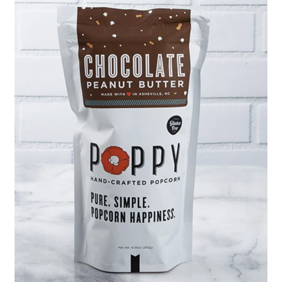 Chocolate Peanut Butter Poppy Popcorn