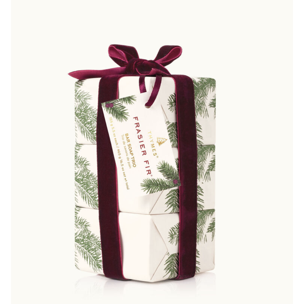 Thymes Frasier Fir Novelty Bar Soap Trio