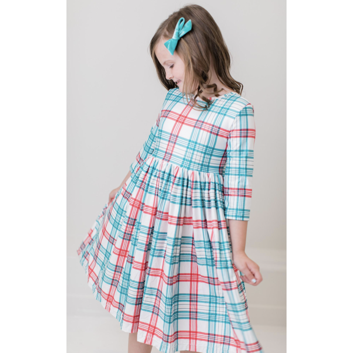 Christmas Plaid Twirl Dress