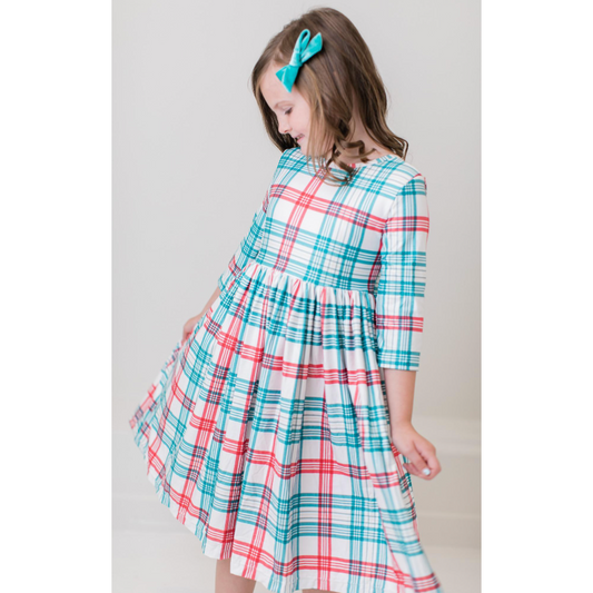 Christmas Plaid Twirl Dress