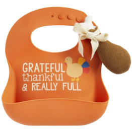 Thanksgiving Bib with rattle