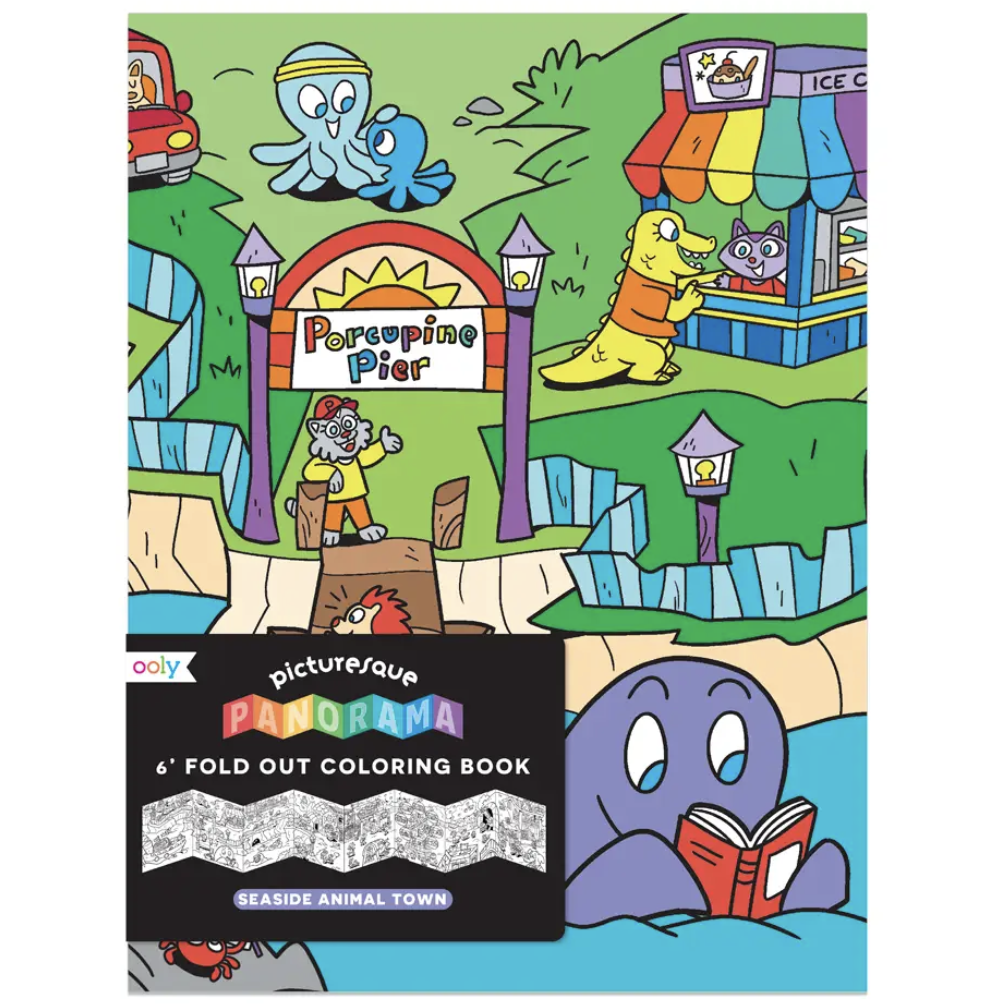 Panorama Coloring - Seaside Animal Town