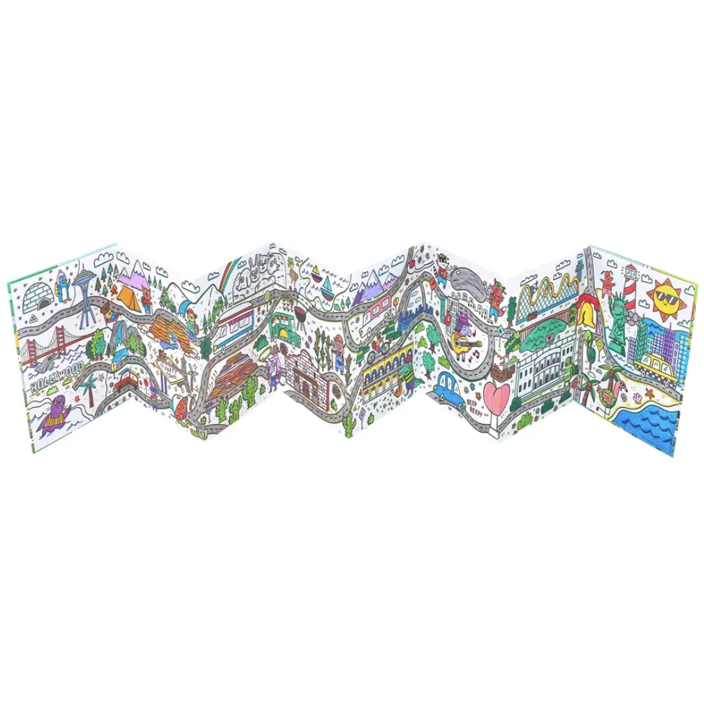 Panorama Coloring - Seaside Animal Town