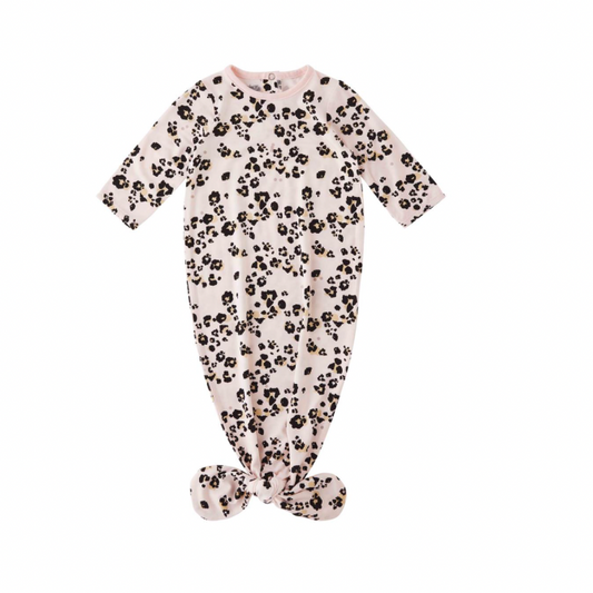 Bamboo Leopard Tie Gown by Mudpie